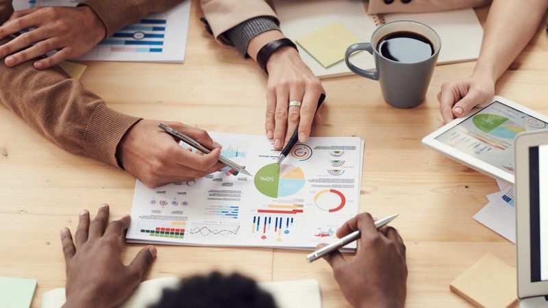 Corporate team using conversational AI support tools